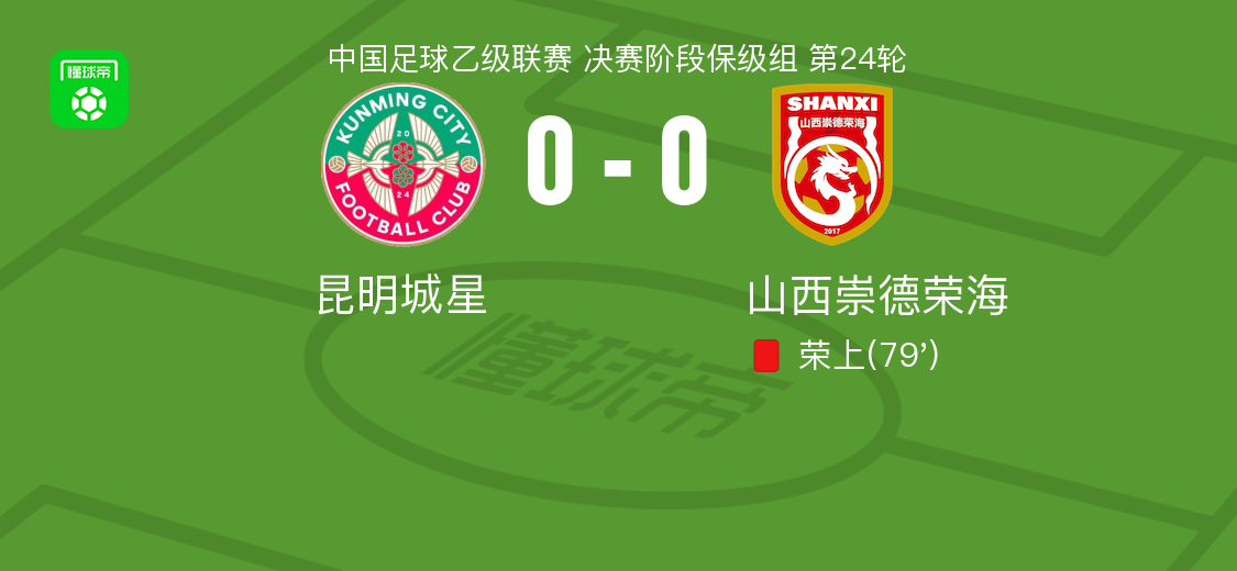 kaiyun 官网-昆明城星0-0山西崇德荣海，平分秋色